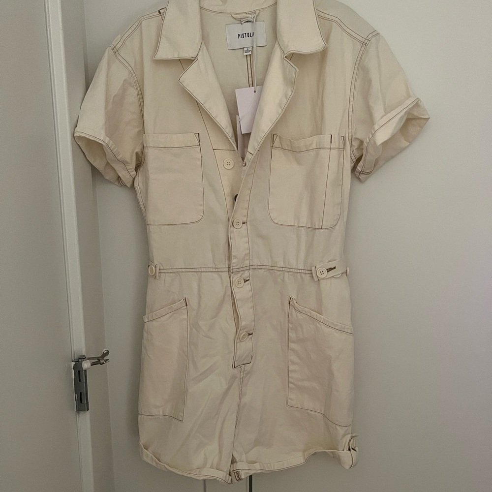 White Pistola short jumpsuit!